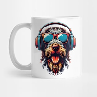 Wirehaired Pointing Griffon Smiling DJ in Japanese Art Mug